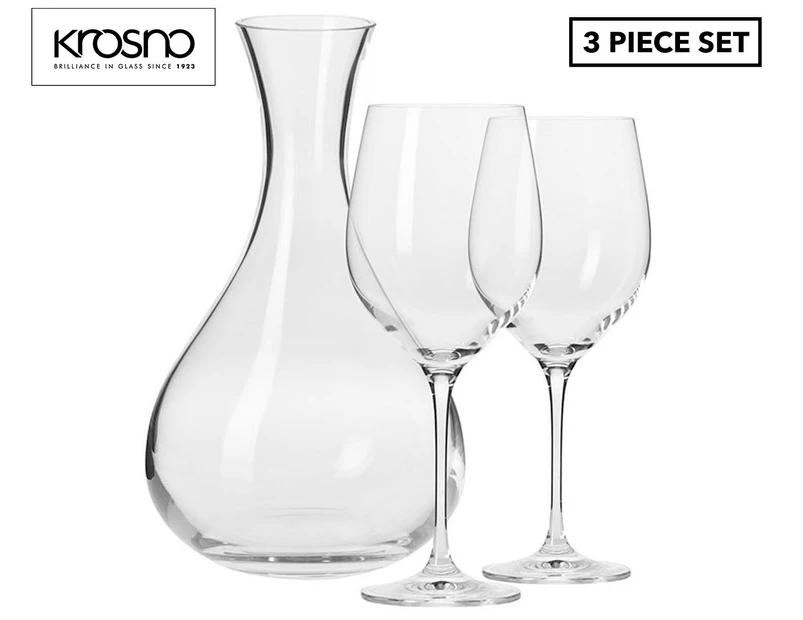 Krosno 3-Piece Harmony Wine Glass & Carafe Set