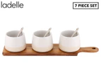 Ladelle 7-Piece Host Bowl & Spoon Paddle Set - White