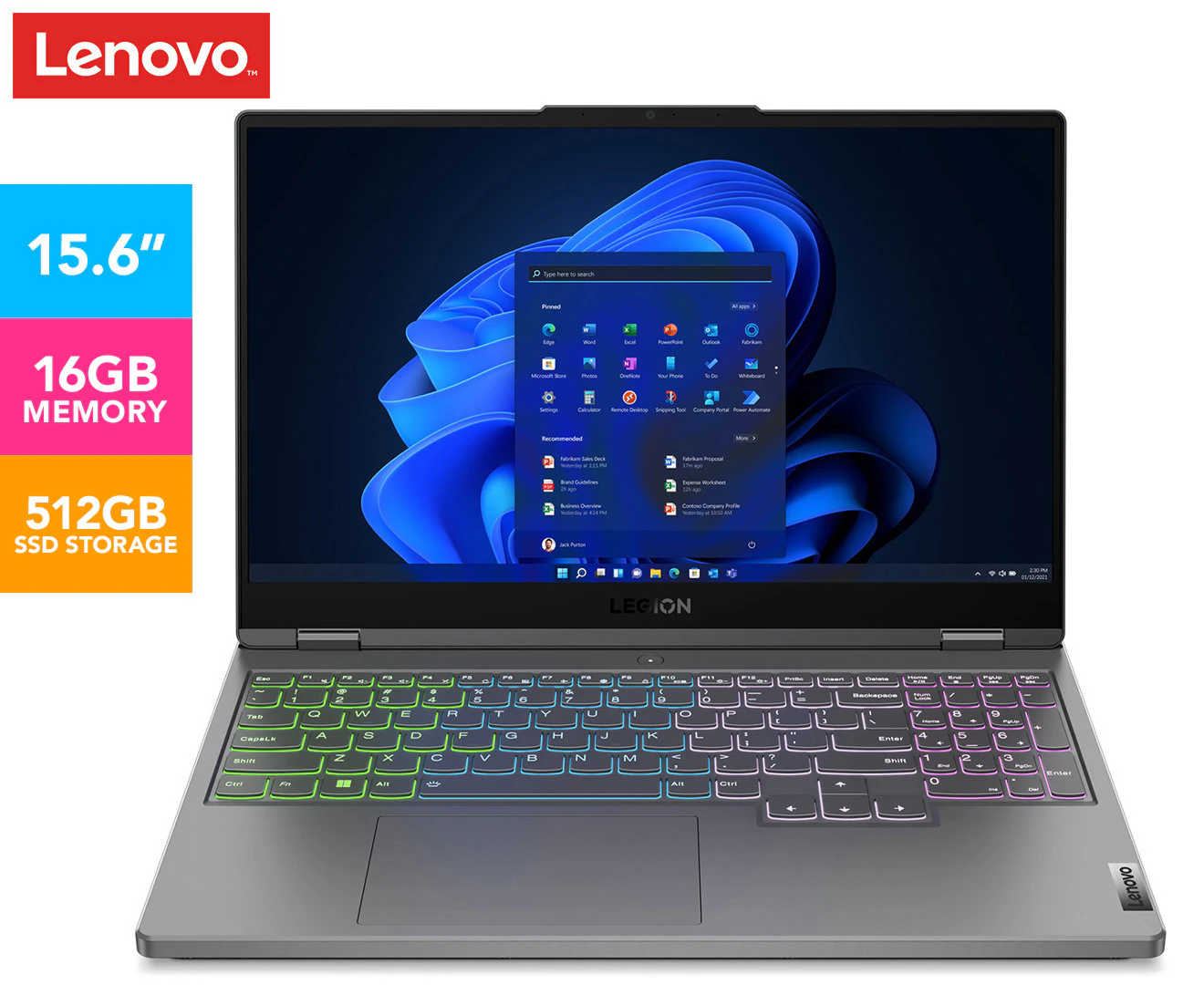 Lenovo Legion 5i 15.6" Win 11 Gaming Laptop