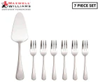 Maxwell & Williams 7-Piece Cosmopolitan Cake Server & Fork Set