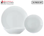 Maxwell & Williams 18-Piece Cashmere Resort Coupe Dinner Set - White