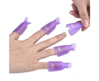 10PC Plastic Acrylic Nail Art Soak Off Cap Clip UV Gel Polish Remover Wrap Tool