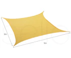 Mountview Sun Shade Sail Cloth Canopy Outdoor Awning Cover Rectangle Sand 5mx3M - Sand
