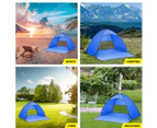 Mountview Pop Up Beach Tent Caming Portable Shelter Shade 4 Person Tents Fish - Blue