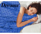 Dreamz Weighted Blanket Cover Quilt Duvet Doona Bed Warm Relax Single Blue