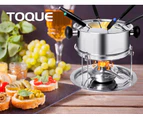 Toque Classic Fondue Set 12pcs Stainless Steel Cheese Chocolate Dipping  6 Forks