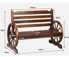 Levede Garden Bench Wooden Wagon Seat Outdoor Chair Lounge Patio Furniture