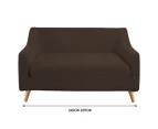 Couch Stretch Sofa Lounge Cover Protector Slipcover 2 Seater Chocolate