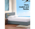 Levede  Queen Bed Frame Fabric Tufted Mattress Platform Gas Lift Storage Grey