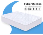 Dreamz Fully Fitted Waterproof Microfiber Mattress Protector in King Size - White