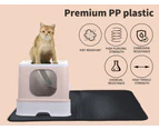 Pawz Cat Litter Box Fully Enclosed Kitty Toilet Trapping Odor Control Basin Coffee