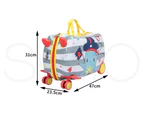 Bopeep Kids Ride On Suitcase Children Travel Luggage Carry Bag Trolley Octopus