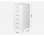 Levede 6 Drawer Office Cabinet Drawers Storage Cabinets Steel Rack Home White