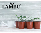 Lambu 100x Plastic Plant Pots Bulk Flowers Garden Seedings Growing Large Nursery - Black and Red