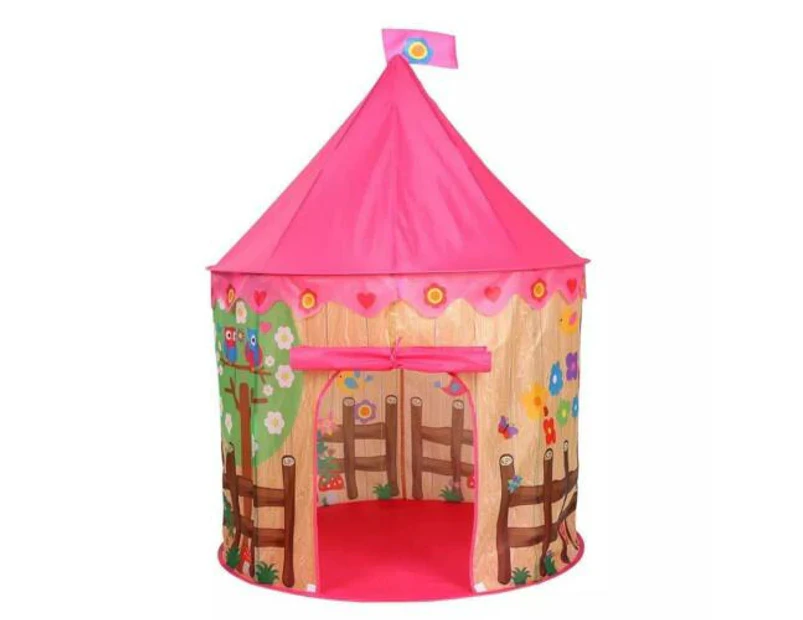 Kids Playhouse Pink House Play Tent - Pop Up Castle Princess Pink Girls