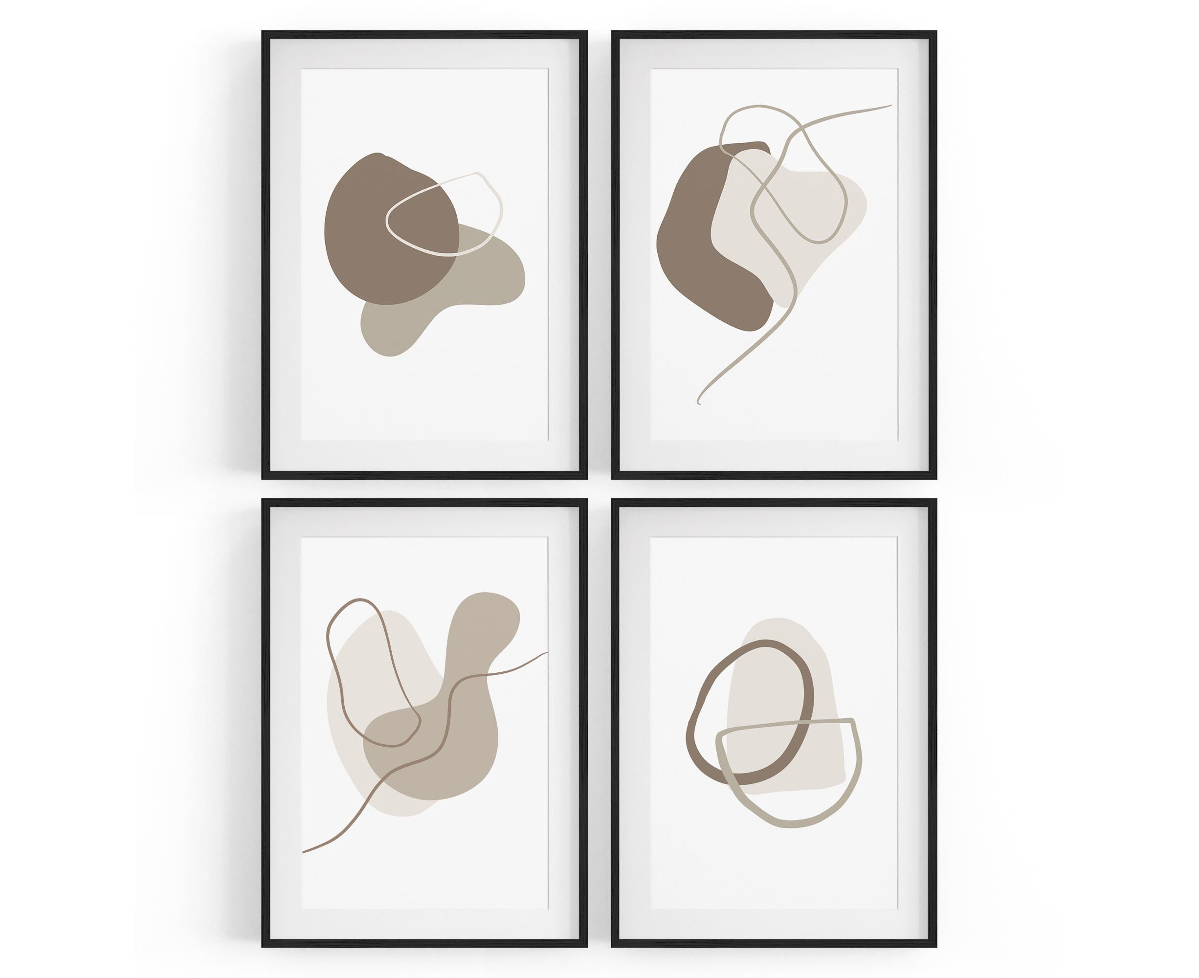 set-of-4-minimal-abstract-grey-shapes-and-lines-wall-art-black-frame