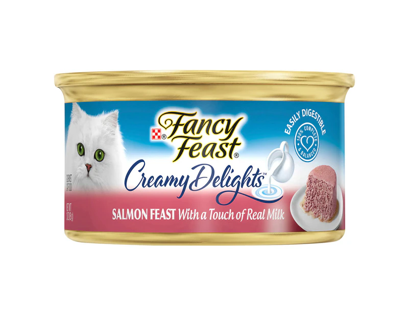 Fancy Feast Adult Creamy Delights Salmon Feast Wet Cat Food 85g