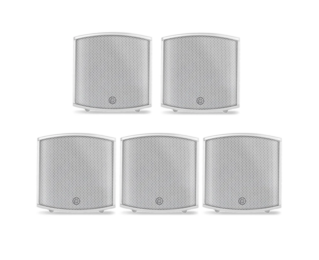 5x Pure Acoustics 100W Audio Satellite Speaker Wall Mountable w/Bracket White