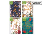 2 x DATS 10x15cm Textured Foil Botanical Christmas Cards 10pk - Randomly Selected