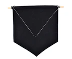 Nordic Blank Cotton Brooch Pin Badge Holder Hanging Wall Display Banner Flag Black