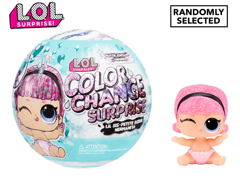 L.O.L. Surprise Glitter Color Change Lil Sisters Kids Doll Surprise Toy Assorted