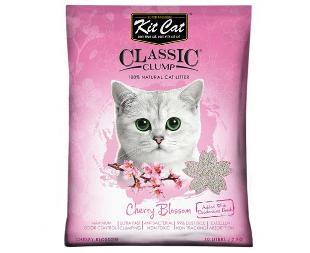 Kit Cat Bentonite Cherry Blossom Clumping Cat Litter 10L