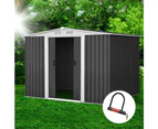 Giantz Garden Shed 2.58x2.07M Sheds Outdoor Storage Workshop Metal Shelter Sliding Door