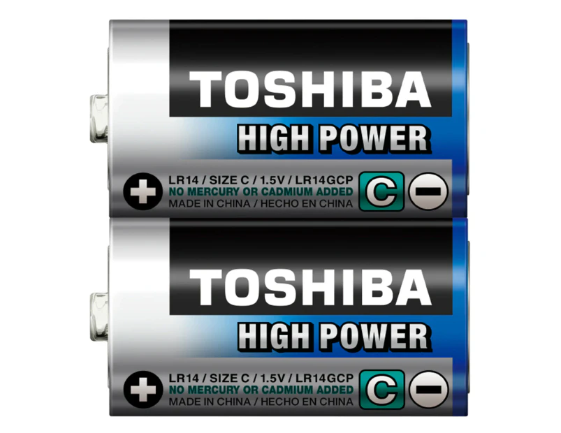 Toshiba Alkaline C Batteries 2-Pack
