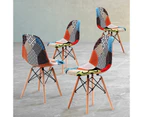 La Bella 2 Set Retro Dining Cafe Chair DSW Fabric - Multi Colour