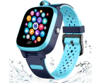 Kids Smart Watch SOS GPS Location Tracking 4G Waterproof WIFI Video - Blue