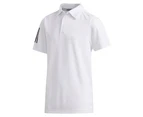 adidas JR Boy's 3-Stripes Polo Shirt - White -  Juniors