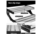 Double Caravan Step Folding Steps Pull Out Aluminium Camper Trailer Motorhome RV