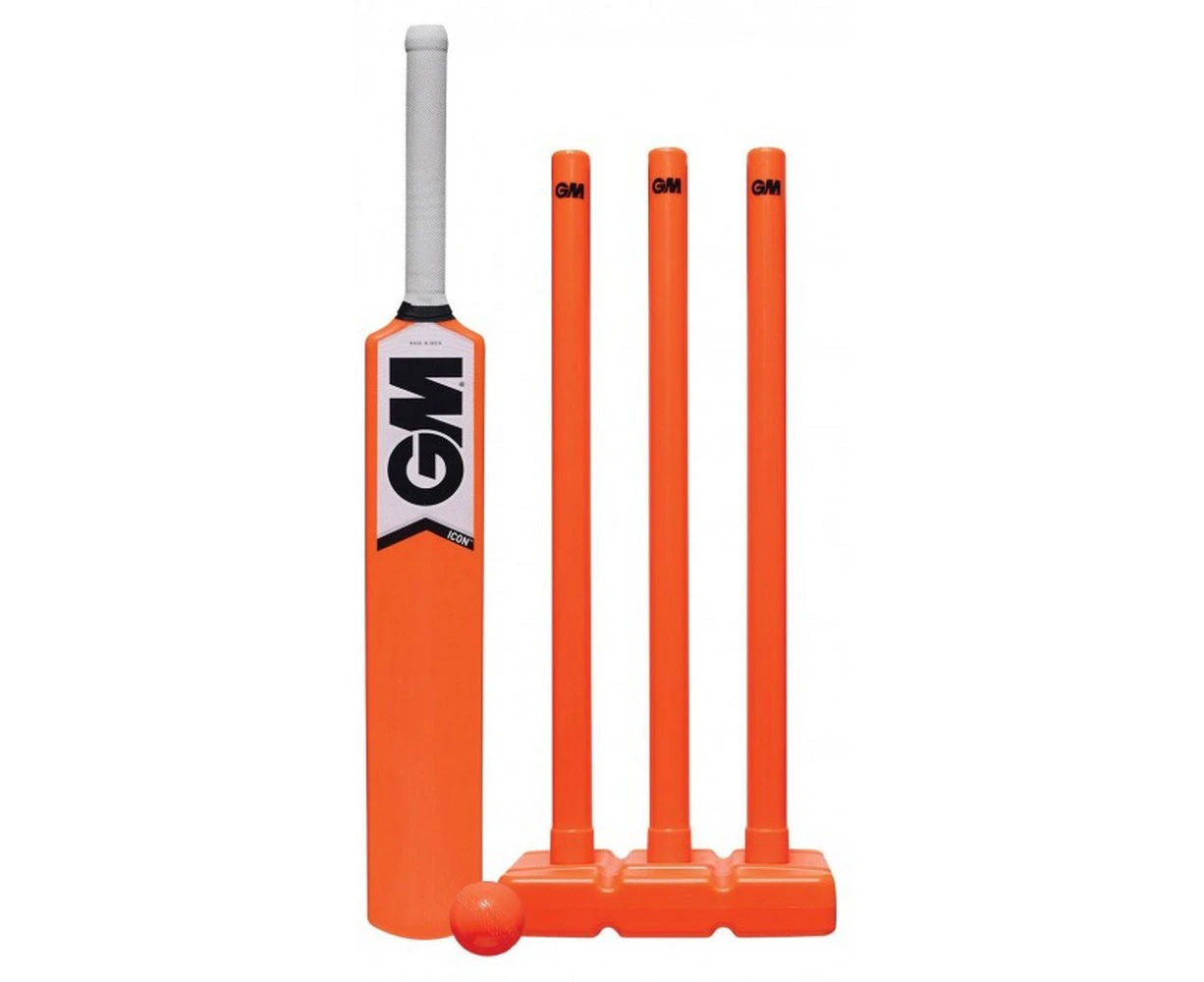 Gunn And Moore Icon Plastic All Weather Cricket Set (Orange/White/Black) - CS760