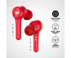 Diesel - TWS Wireless Bluetooth Earbud Headphones + Charging Case  - Red