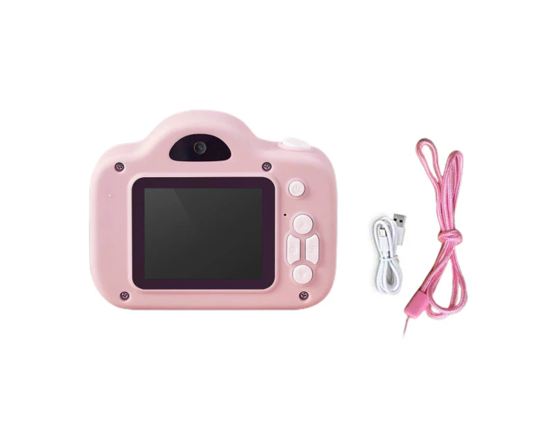 Kids Dual Camera HD Action Camera Digital Camera with Video Recorder-Pink