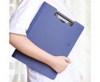 A4 Clipboard Smooth Surface Portable Metal Handy References File Clip Folder Office Stationery-Dark Blue
