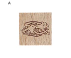 Stamp Seal Moderately Soft Hard Multi-purpose Beech Handbook Diary Wooden Stamp for Handicraft