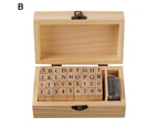 36Pcs/Set DIY Handmade Wooden Numbers English Letters Stamps Seal Diary Decor