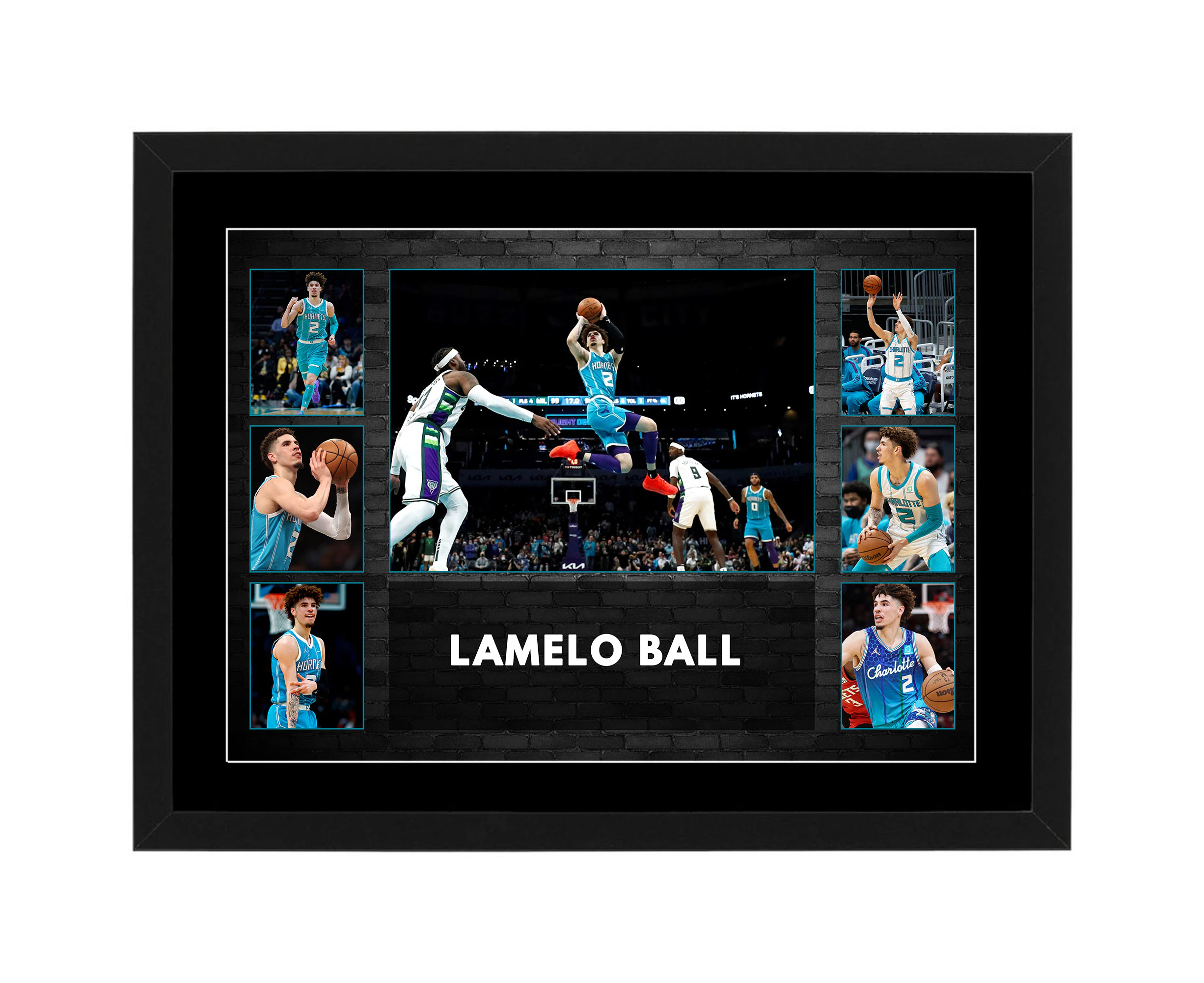 Basketball - Lamelo Ball Charlotte Hornets Framed Pre Print