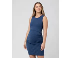 Organic Nursing Tank Dress  Denim Marle Womens Maternity Wear by Ripe Maternity