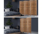 Artiss Room Divider Screen Privacy Dividers Timber Wood Brown