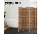 Artiss Room Divider Screen Privacy Dividers Timber Wood Brown