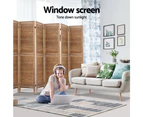 Artiss Room Divider Screen Privacy Dividers Timber Wood Brown