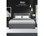 Artiss Bed Frame Queen King Single Double Size Gas Lift Grey Vila