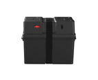 Giantz Battery Box With Inverter Deep Cycle Battery Portable Caravan Camping USB