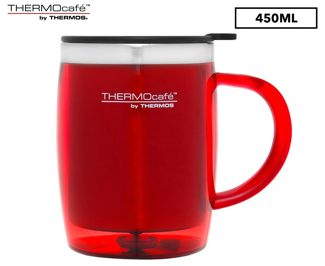 THERMOcafe 450mL Stainless Steel Desk Mug - Red