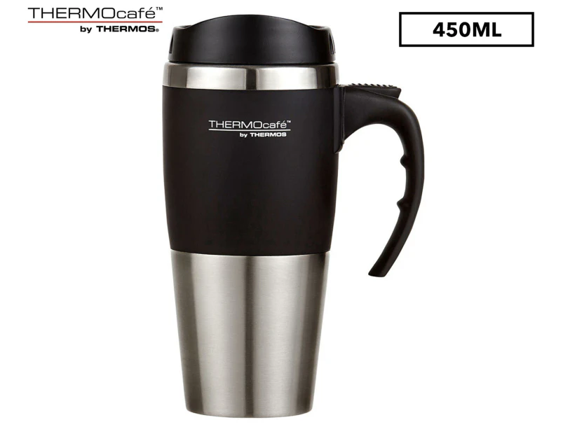 THERMOcafe 450mL Double Wall Stainless Steel Travel Mug - Black