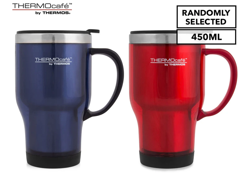 Thermos Thermocafe 450 ml Plastic and Stainless Steel Desk Mug Red