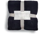 Home by Yatsal Supremely Soft Coral Fleece Blankets, Thick, Super Warm and Luxuriously Comfortable for Men, Women & Kids,  127cm x 152cm  (Navy)