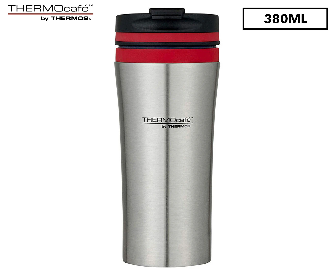 THERMOcafe Stainless Steel Vacuum Insulated Durable Travel Tumbler Red 380ml